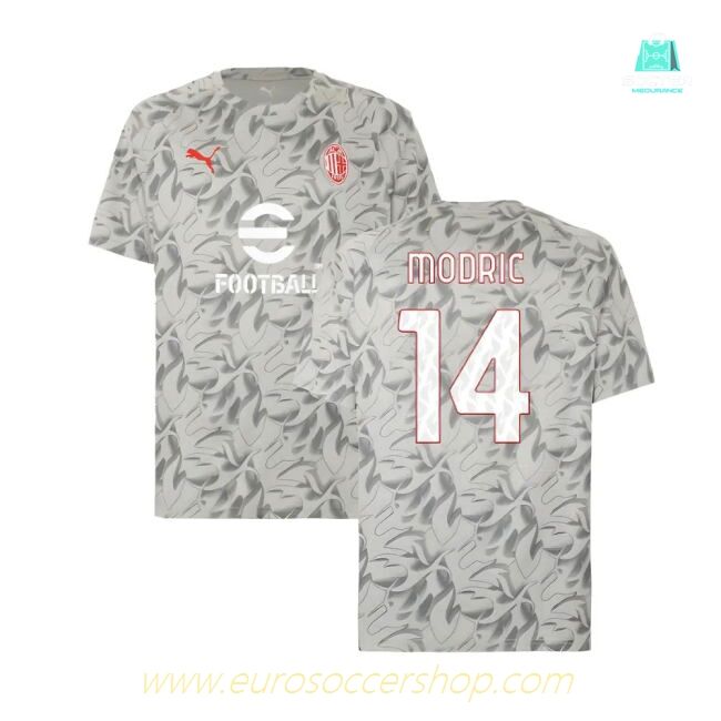 2025-2026 AC Milan Warm Up Jersey (Smokey Gray) (Modric 14)