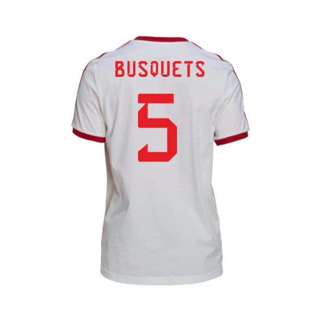 Spain Soccer Team Rare Piece Home Unique Shirt (Busquets 5) (1)