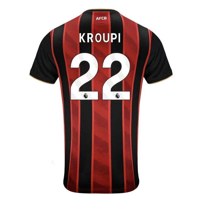 Official 2025-2026 Bournemouth Home Shirt (Kroupi 22) Perfect Fit
