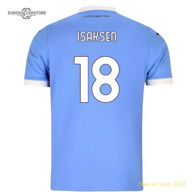 2025-2026 Biancocelesti Home Shirt (kids) (isaksen 18) - Official Design