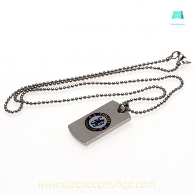 Chelsea FC Colour Crest Dog Tag & Chain
