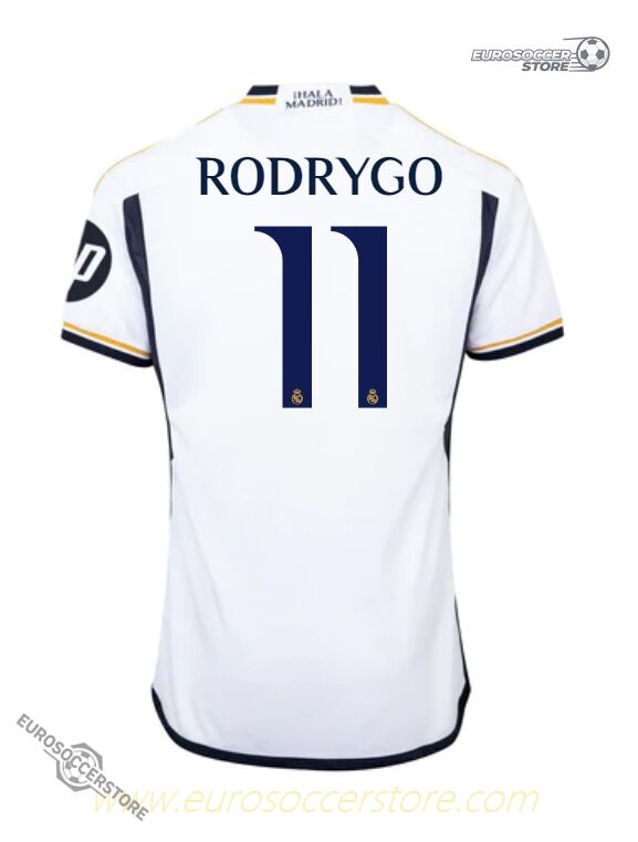 Rodrygo's Number 11 Home Jersey for Real Madrid in the 23-24 Season
