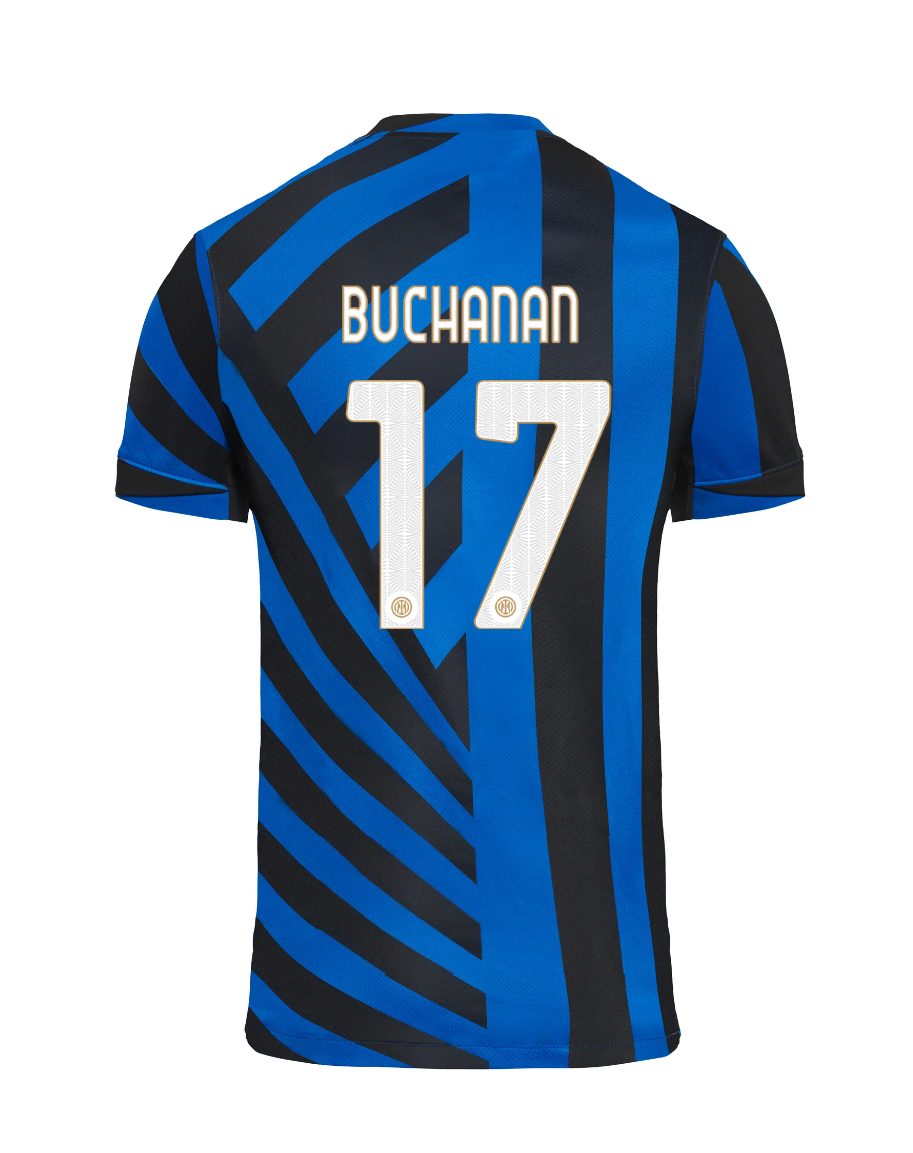 Inter Milan 24-25 Home Jersey with BUCHANAN 17 Printing