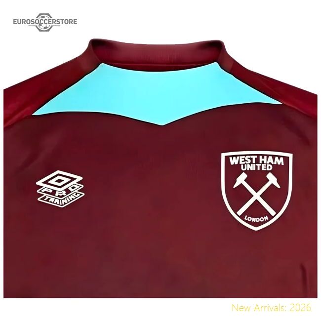 2024-2025 West Ham Training Shirt (wine) - Kids - Excellent Value