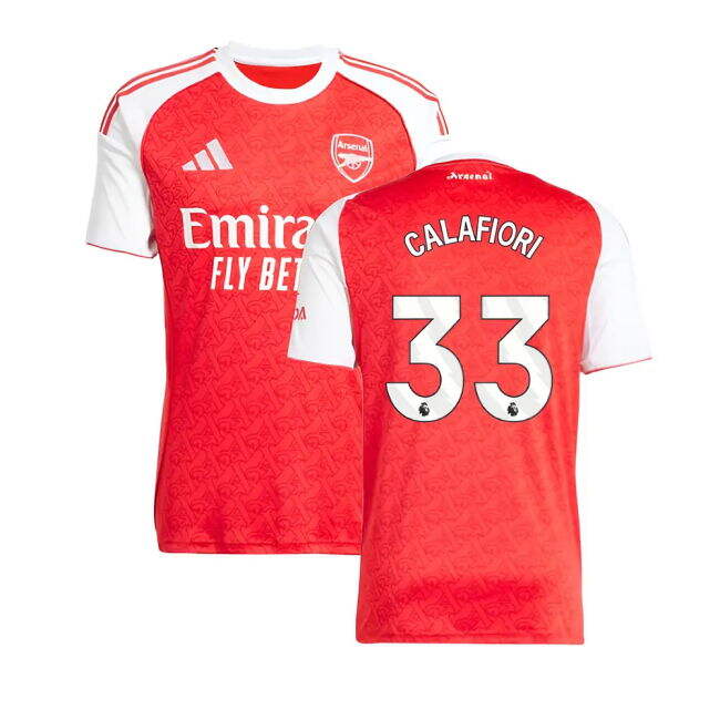 2025-2026 Arsenal Home Shirt (Calafiori 33) - game day
