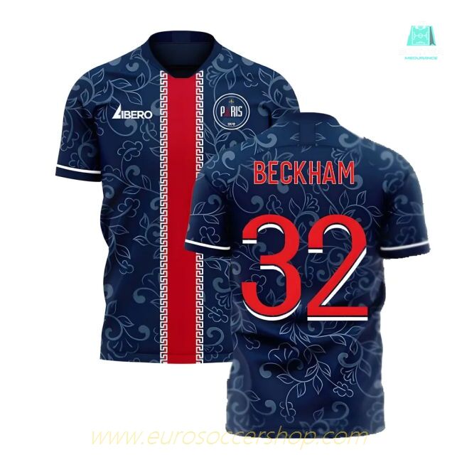 Paris 2025-2026 Home Concept Football Kit (Libero) (BECKHAM 32)