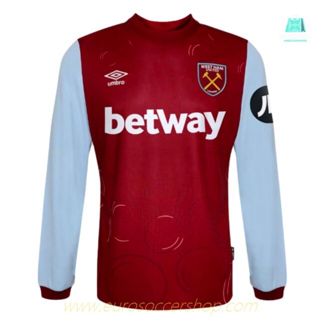 2023-2024 West Ham Long Sleeve Home Shirt (Your Name)