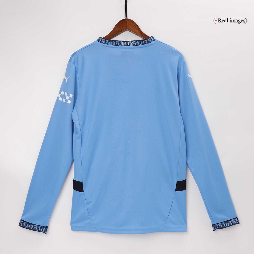 Manchester City Home Long Sleeve Soccer Jersey