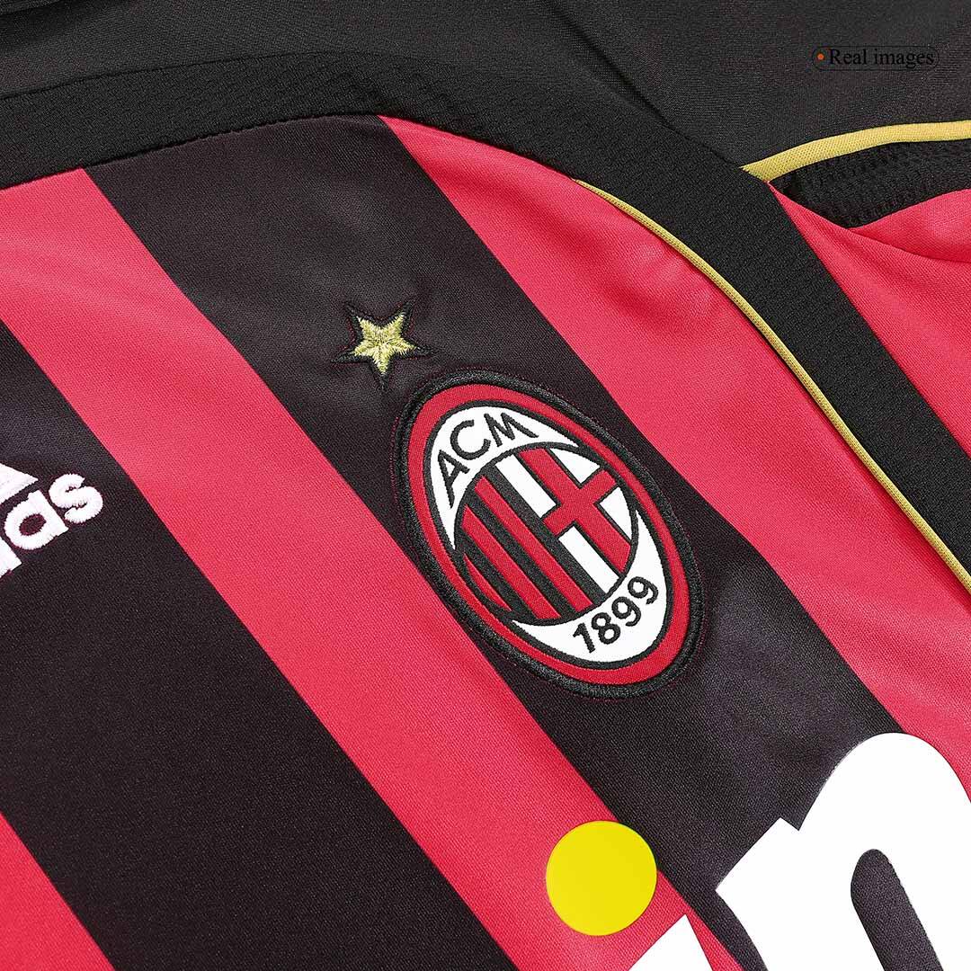 Retro MALDINI #3 2006/07 AC Milan Home Long Sleeve Soccer JerseyAuthen