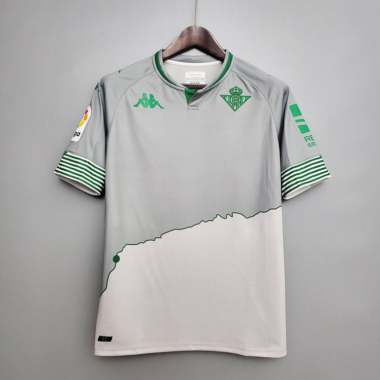 Real Betis 20-21 Third Grey Soccer Jersey Football Shirt - Official