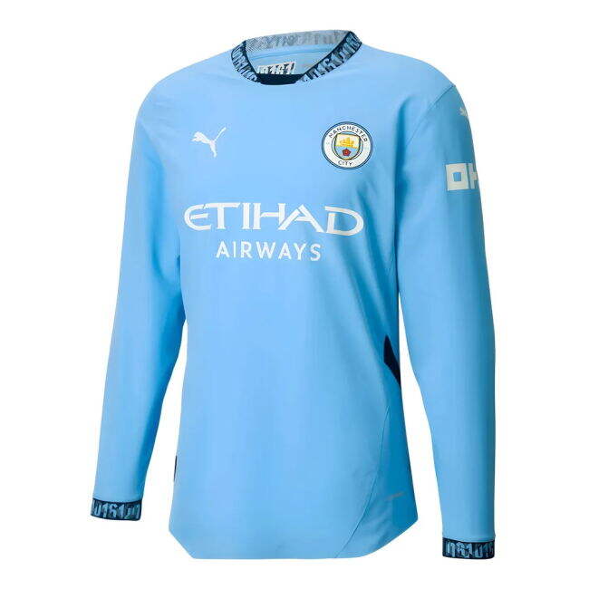 Value Pack Man City 2024-2025 Man City Authentic Long Sleeve Home S...