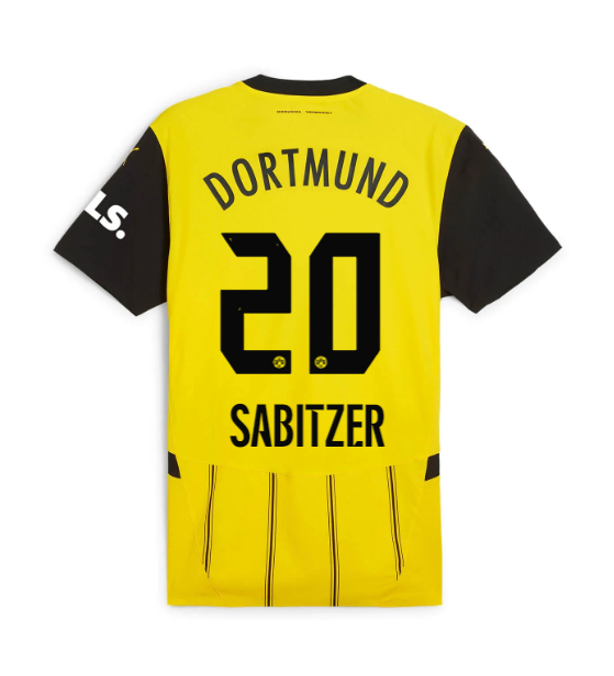 Borussia Dortmund 24-25 Home Jersey Featuring Sabitzer, Number 20