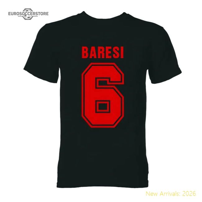 Excellent Franco Baresi Ac Milan Hero Casual Tee (black)