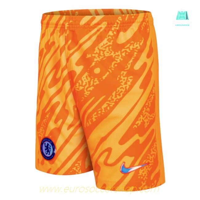 2024-2025 Chelsea Home Goalkeeper Shorts (Orange) - Kids