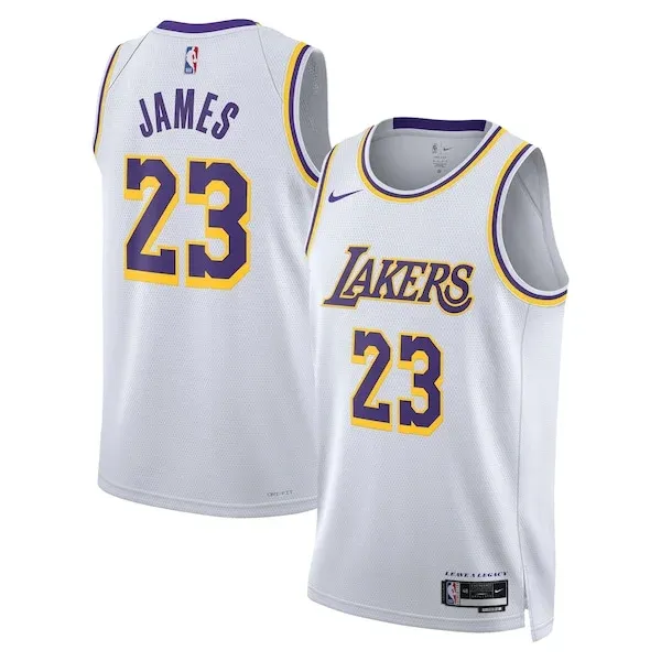 LeBron James LAL Swingman Jersey - trendy genuine - White game-day