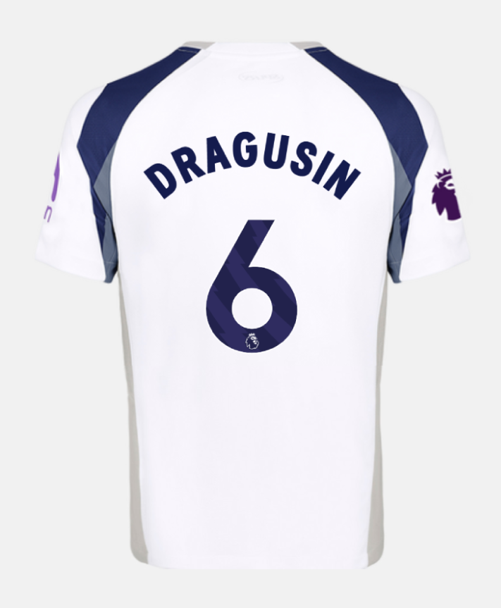 Home Jersey of Tottenham Hotspur: DRAGUSIN 6 for the 25-26 Season