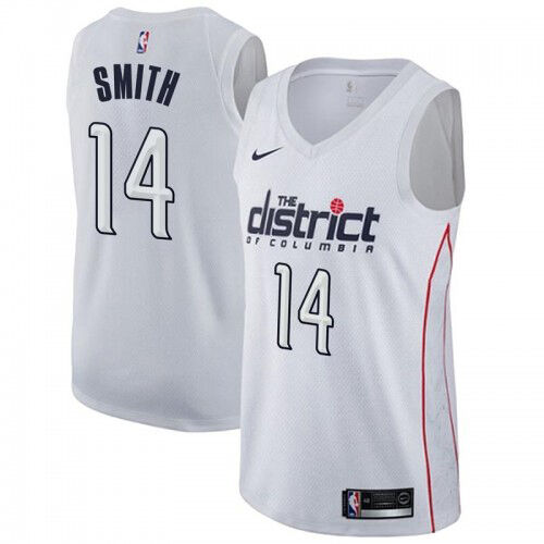 Wizards #14 Ish Smith Durable 2024 City NBA Jersey - White Swingman
