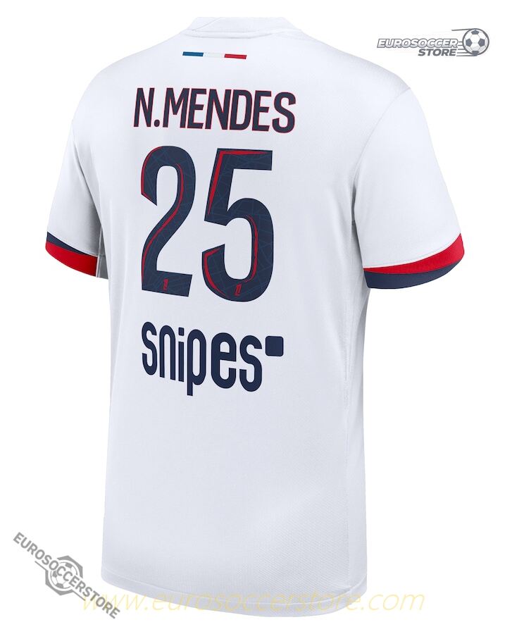 N. Mendes' PSG Away Jersey No. 25 for the 25-26 Season
