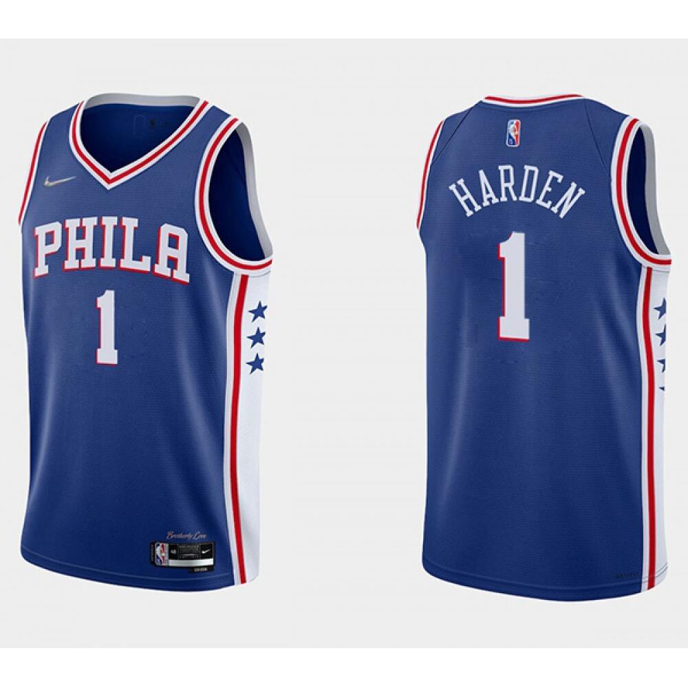 Fan Favorite Vintage Men's PHI #1 James None Basketball Jersey