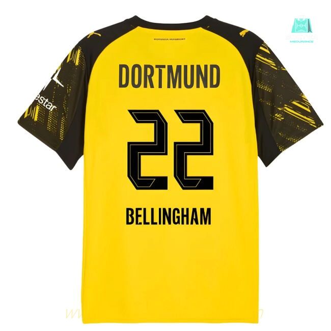 2025-2026 Borussia Dortmund Warm Up Jersey (Yellow) (Bellingham 22)