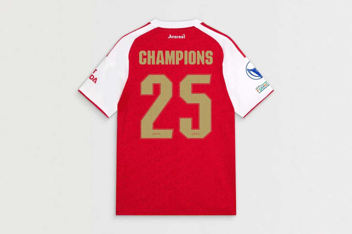 Arsenal Home Soccer Jersey 2025/26 - UWCL Champions Authentic Kit