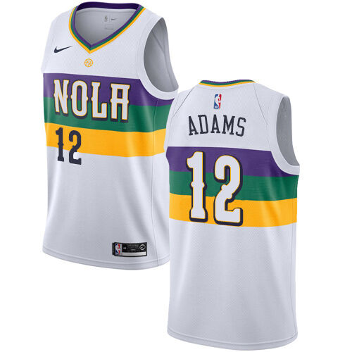 Pelicans #12 Steven Adams High-Quality 2018 City NBA Jersey - White