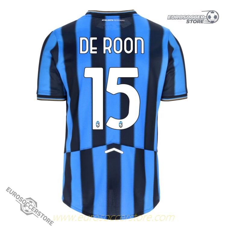 Atalanta's 25-26 Home Jersey featuring DE ROON, numbered 15