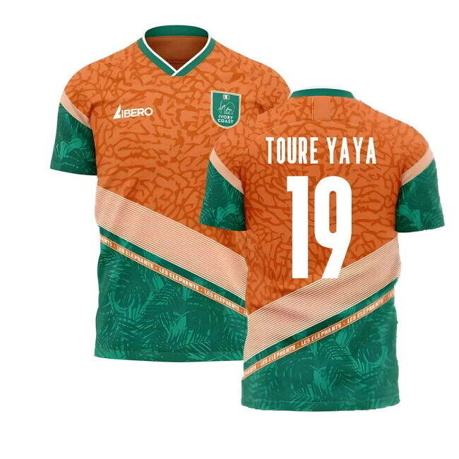 Elite Style Ivory Coast Away Elite Kit 2025-2026 (TOURE YAYA 19)