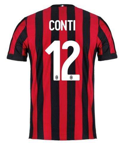AC Milan Home 201718 Conte 12 Shirt - Official Replica 9771