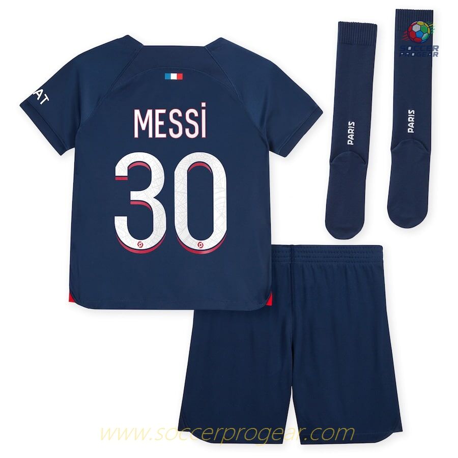 PSG Messi Home Kids Edition Jersey Set Team Shirt 2023 2024