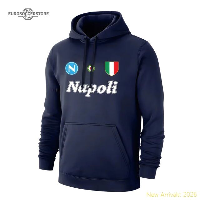 Authentic Napoli \'Vintage 86/87\' Footer With Hood - Dark Blue