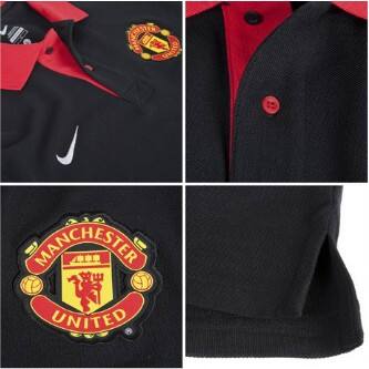 Manchester United Black Core Polo T-Shirt Replica - Official Replica