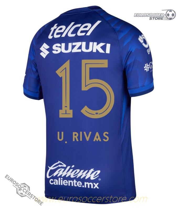 Away Jersey of U. RIVAS with Number 15 for Pumas UNAM in the 25-26 Season