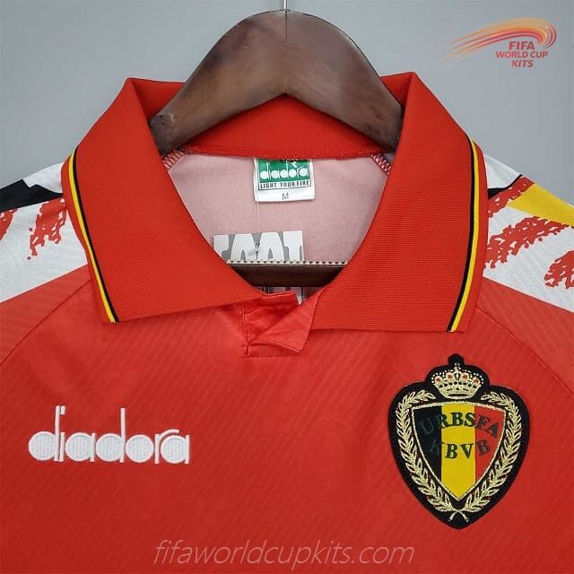 Belgium 1995 Home Red Football Kit