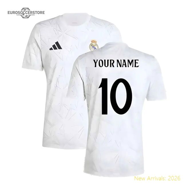 2024-2025 Real Madrid Pre-match Shirt (white) (your Name)