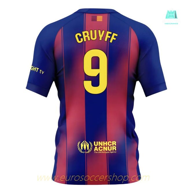 2025-2026 Barcelona Home Shirt (Kids) (Cruyff 9)