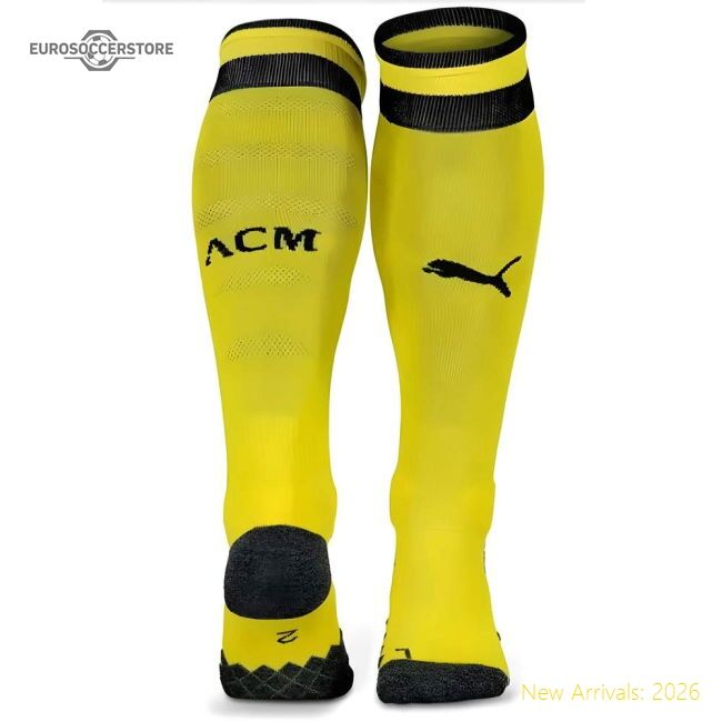 2018-2019 Ac Milan Home Goalkeeper Athletic Socks (yellow) - Kids