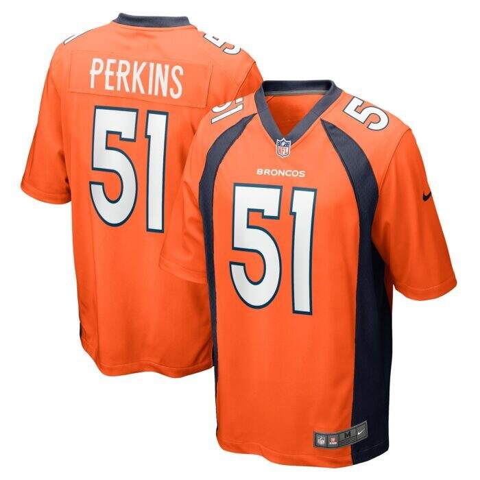 Men's Denver Broncos Ronnie Perkins Nike Orange Game Jerse...