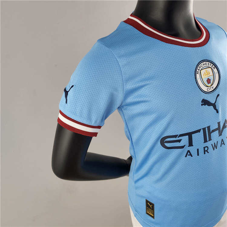 Kids Manchester City 2223 Home Kit ShirtShorts - Official Replica