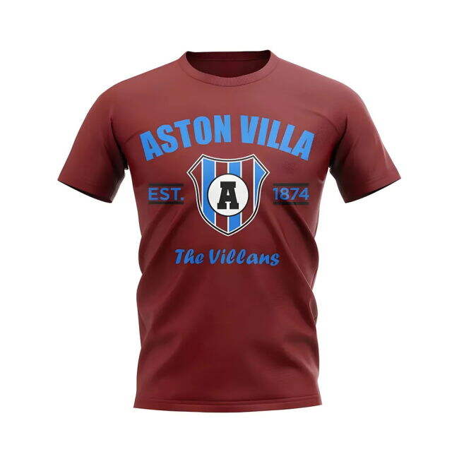 Replica Quality Aston Villa T-Shirt Supporter Shirt (Adults)