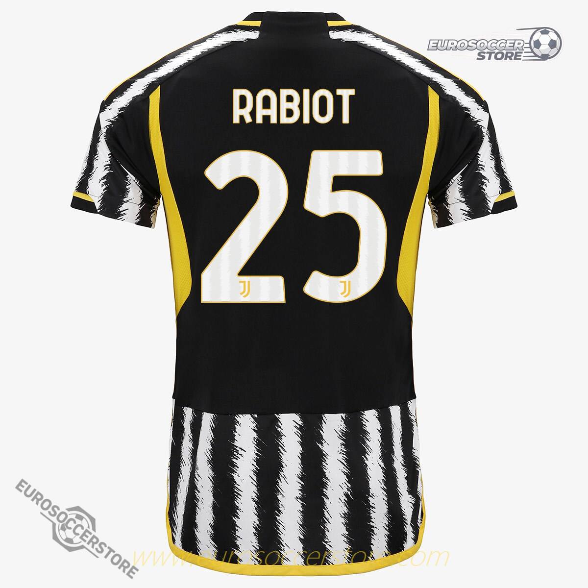 The 23-24 Juventus Home Jersey featuring RABIOT with the number 25.