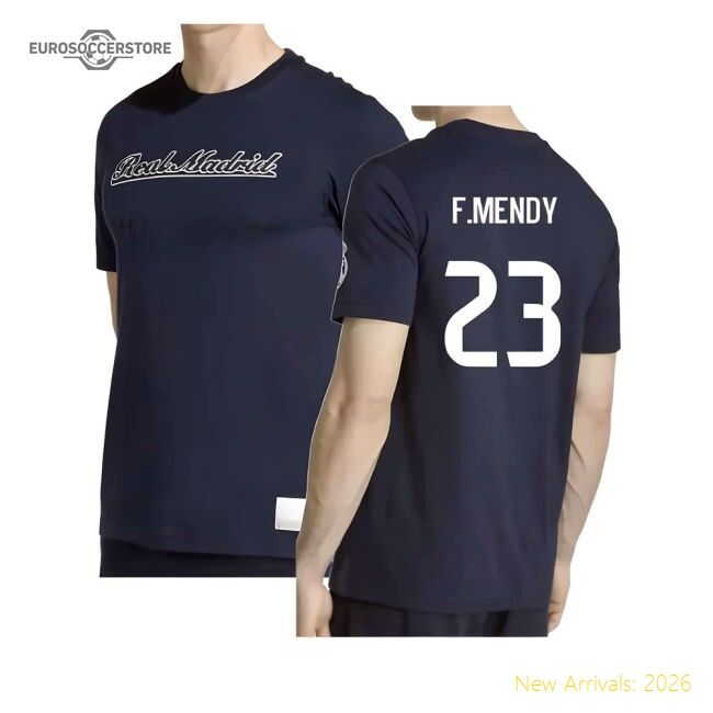 2025-2026 Real Madrid Us Tee (navy) (fmendy 23) - Unique Style