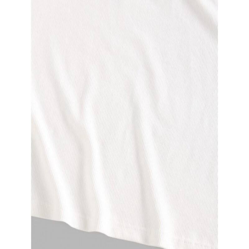 Raglan Sleeve Colorblock Ribbed T Shirt CL5770