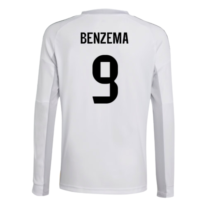 2025-2026 Real Madrid Long Sleeve Main Jersey (kids) (benzema 9)