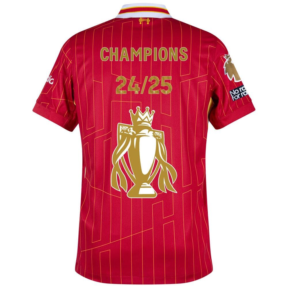 Liverpool Home Team Jersey 2024-2025 Season Winners Trophy
