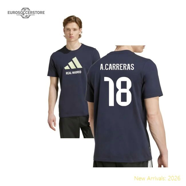 Outstanding 2025-2026 Real Madrid Seasonal Graphic Tee (legend Ink)