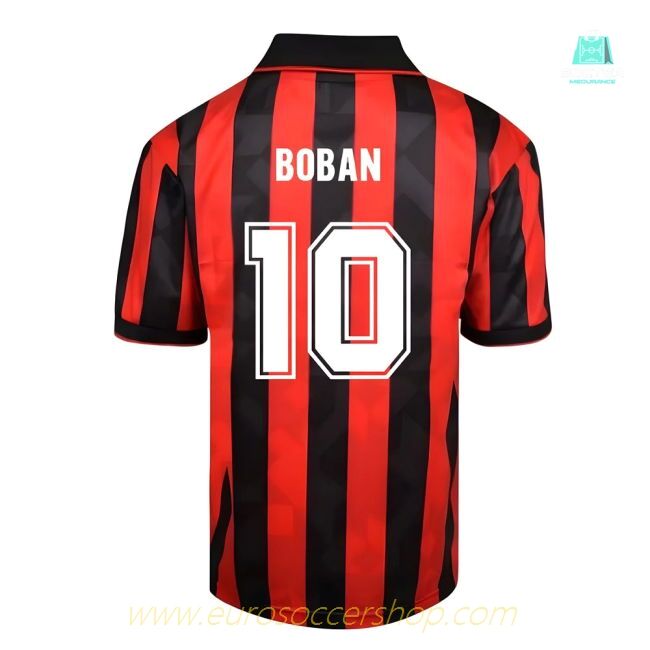 Score Draw AC Milan 1994 Retro Football Shirt (BOBAN 10)