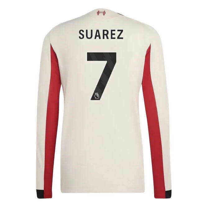 2025-2026 Liverpool Authentic Long Sleeve Away Shirt (Suarez 7)
