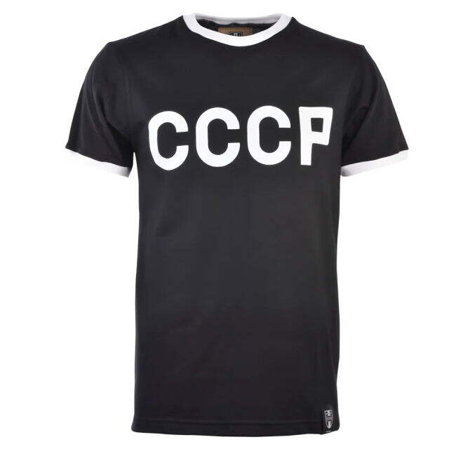 Soviet Union (CCCP) 12th Man T-Shirt - Black/White Ringer