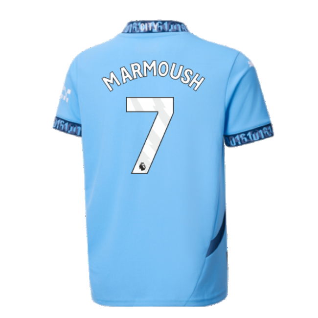 Man City Home Jersey 2024-20 Marmoush 7 M S Kids